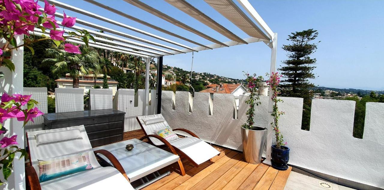 발로리스 Best Seaview Penthouse+77M2 Privat Roof Terrace Near Beach And Cannes 아파트 외부 사진